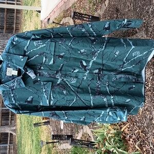 L.L. Bean Men's Green Forest Camouflage Shirt Jacket - XXL-Reg. NWT